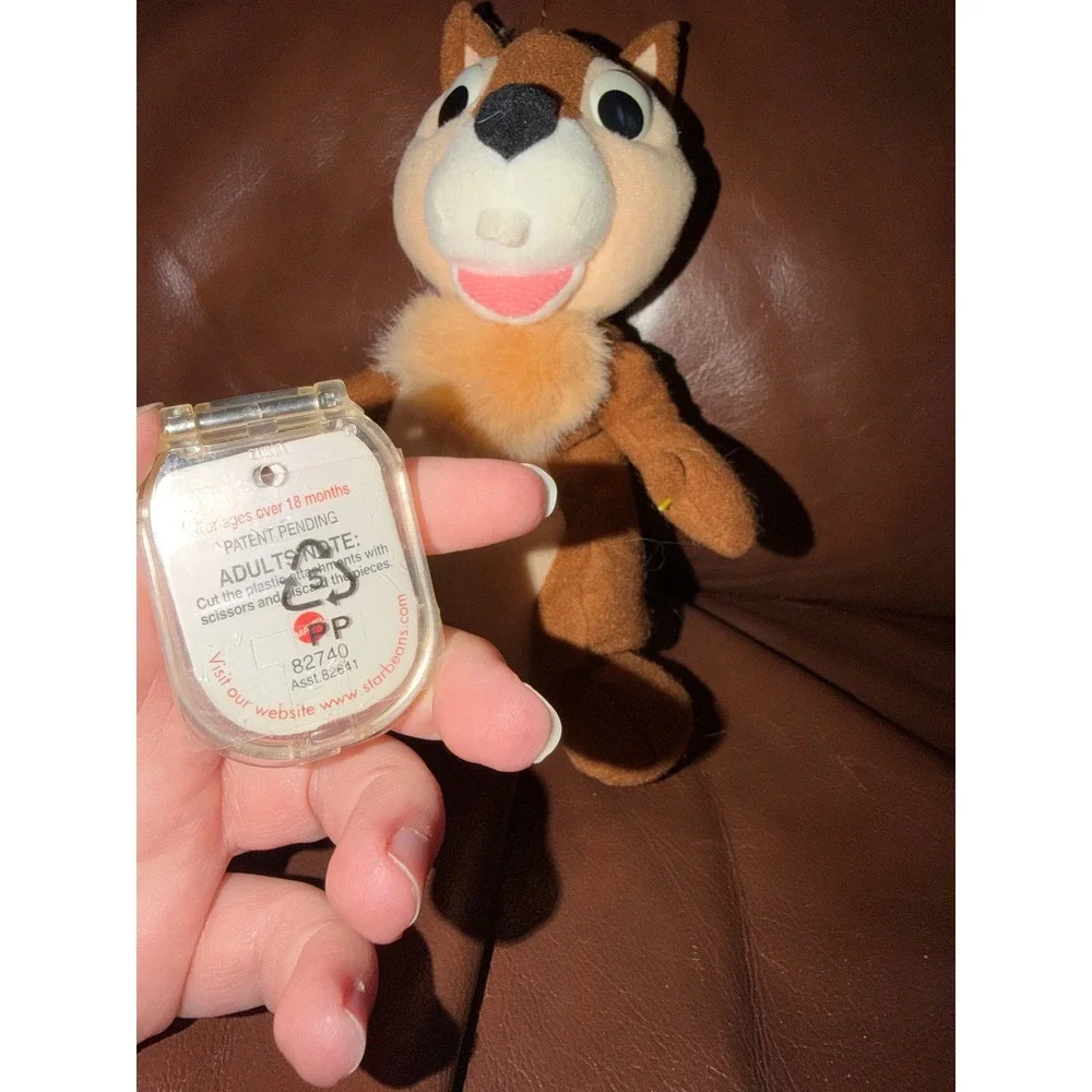 Disney Mickey for Kids Chip Star Bean Plush Mattel Vintage 90s Chipmunk‎